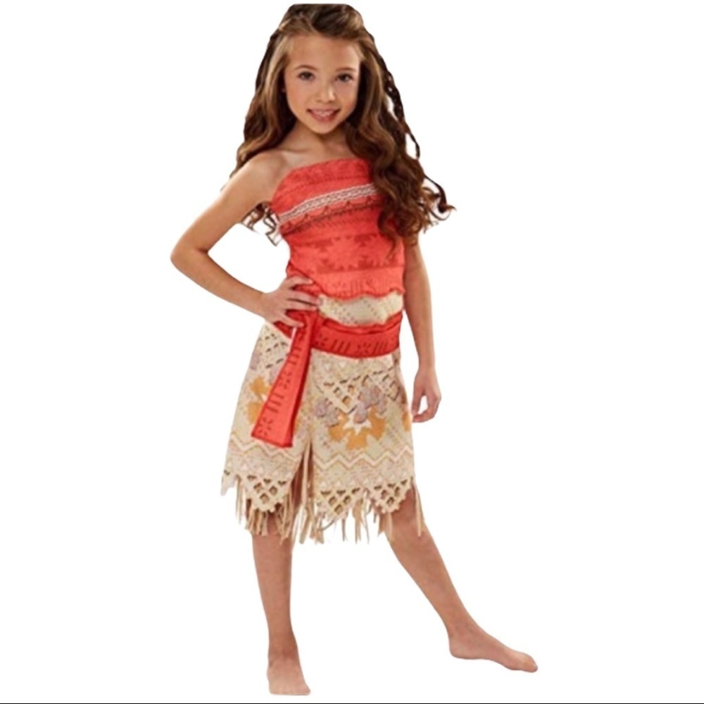 Disney Moana Authentic 3 piece Costume 7/8 & 9/10